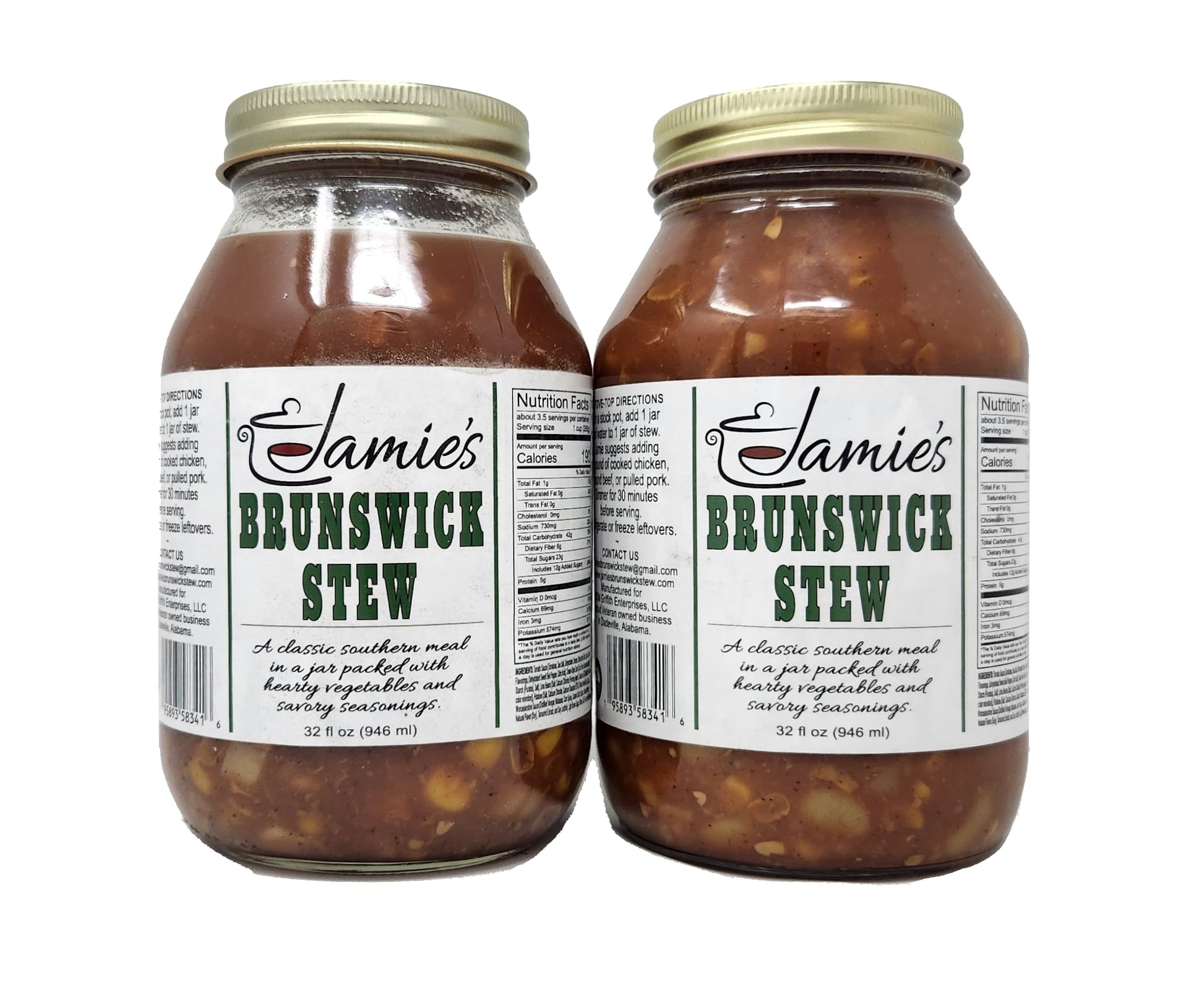 Jamie's Brunswick Stew Classic Southern Meal 32oz Pack of 2