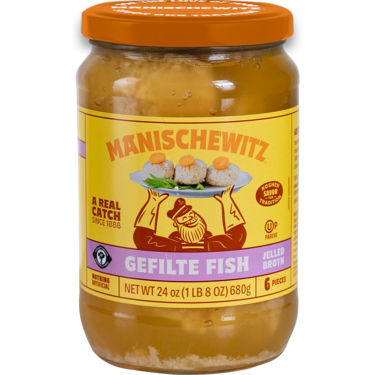 Manischewitz Gefilte Fish In Jelled Broth, 24 Oz Jar