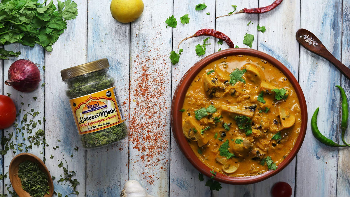 Rani Fenugreek Leaves Dried (Kasoori Methi) 17.5oz (1.1lbs) 500g Bulk PET Jar ~ All Natural | Vegan | Gluten Friendly | NON-GMO