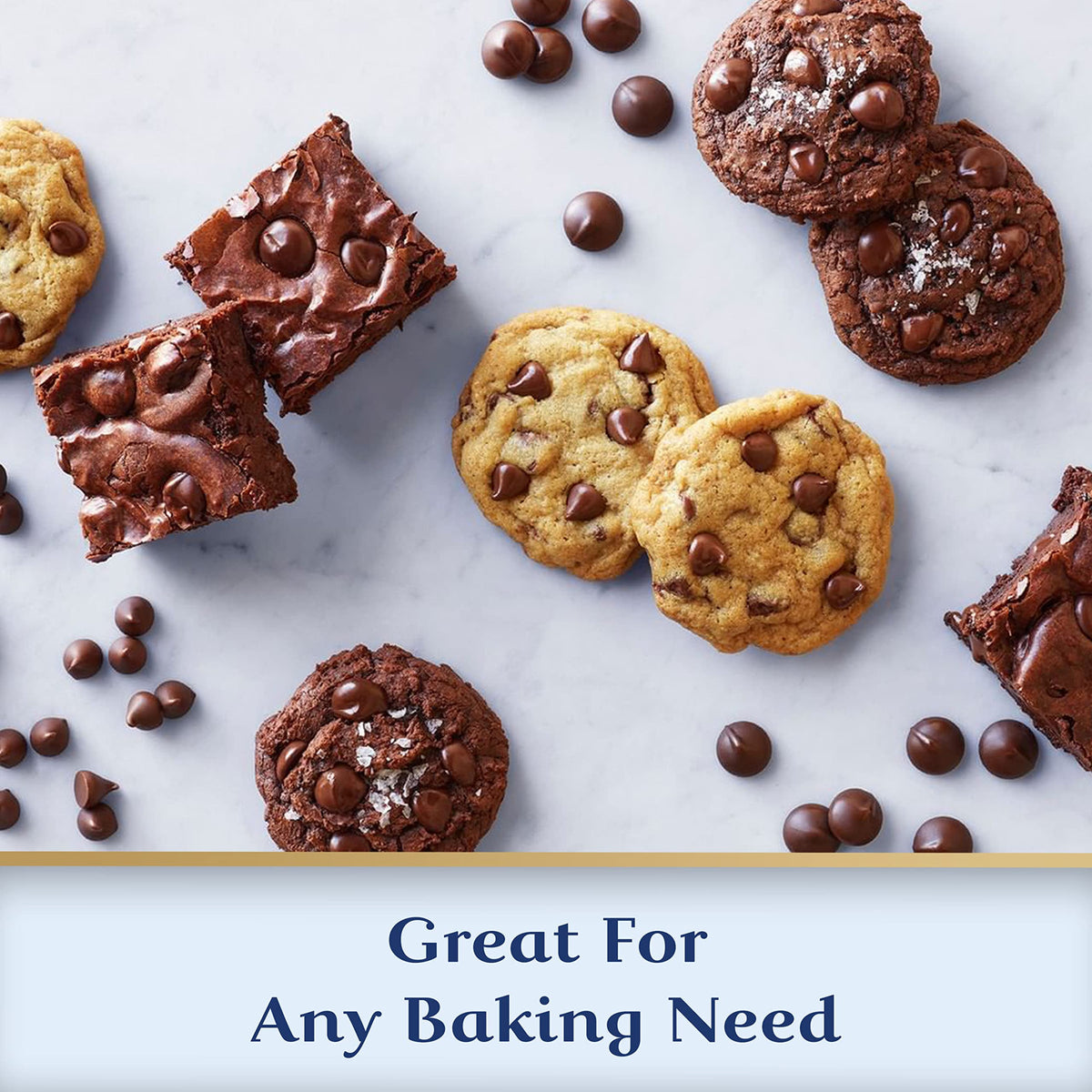 GHIRARDELLI Semi-Sweet Chocolate enhanced Baking Chips  12 oz Bag Rich Classic Chocolate Flavor for Baking