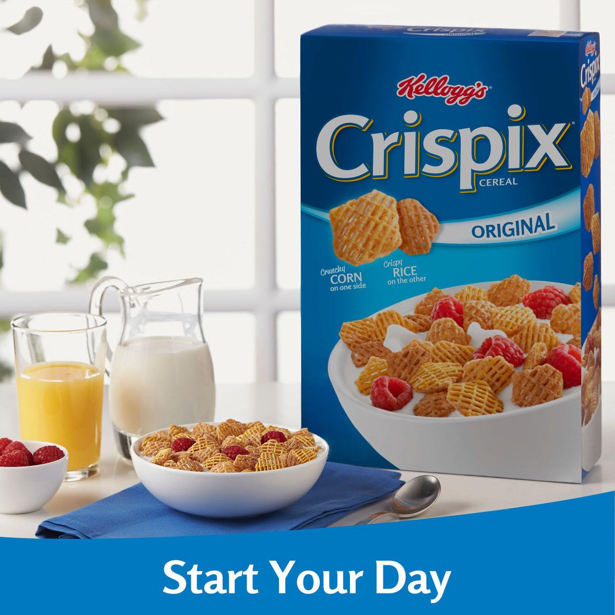 Kelloggs Crispix, Breakfast Cereal, Original, Family Size, 18oz Box