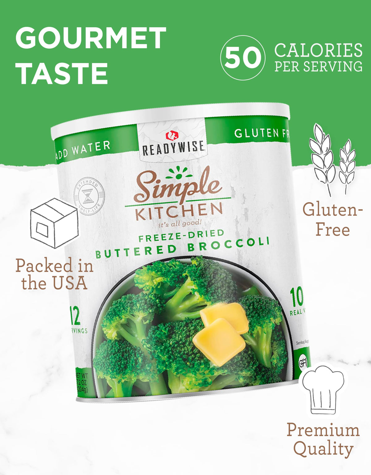 READYWISE - Simple Kitchen, Homestyle Mashed Potatoes, 45 Servings, MRE, Emergency Food Supply, Gluten Free, Mashed Potatoes, Ca
