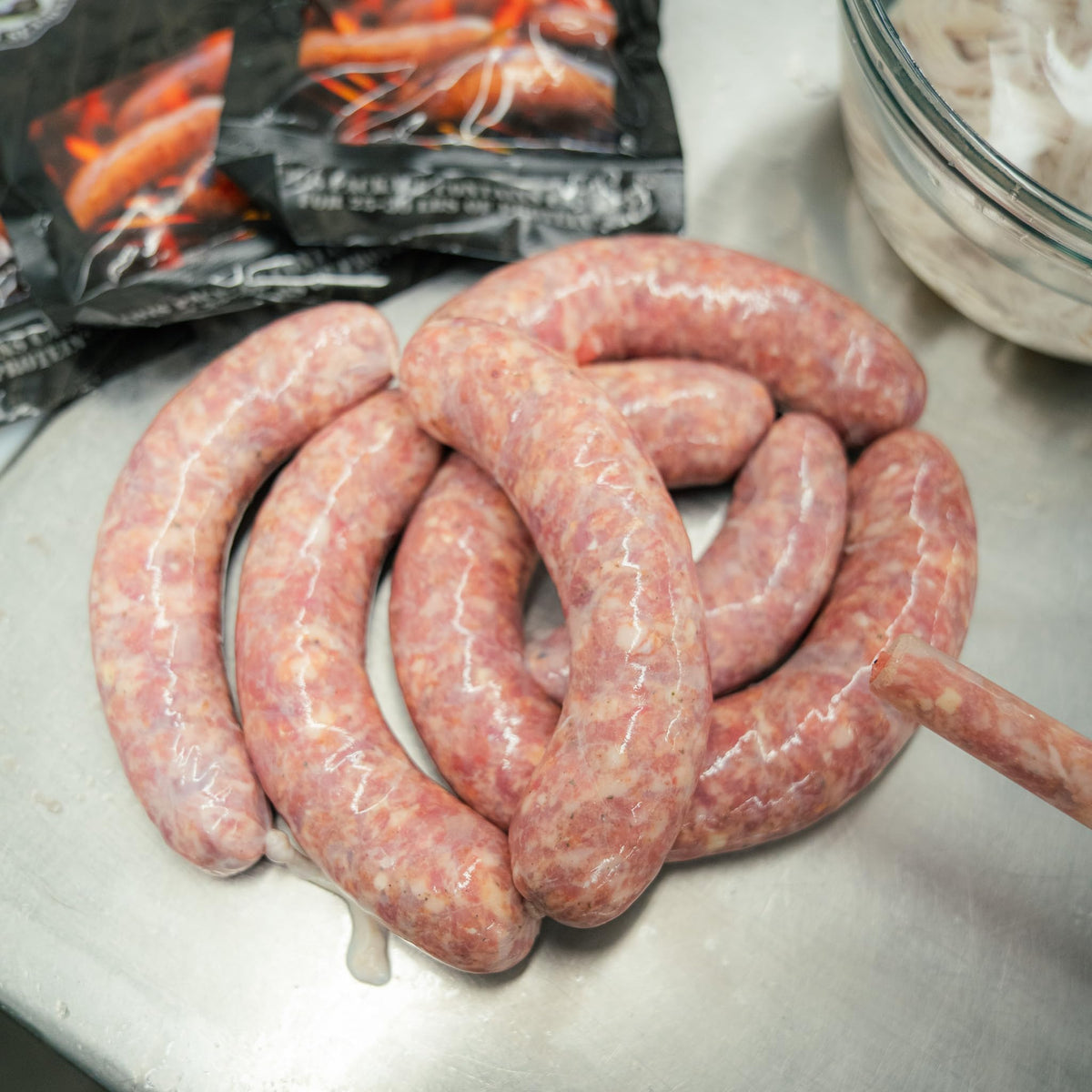 BEARDED BUTCHER BLEND SEASONING Natural Hog Casings for Sausage 32-35mm, 8 Ounce, Edible, Resealable Bag