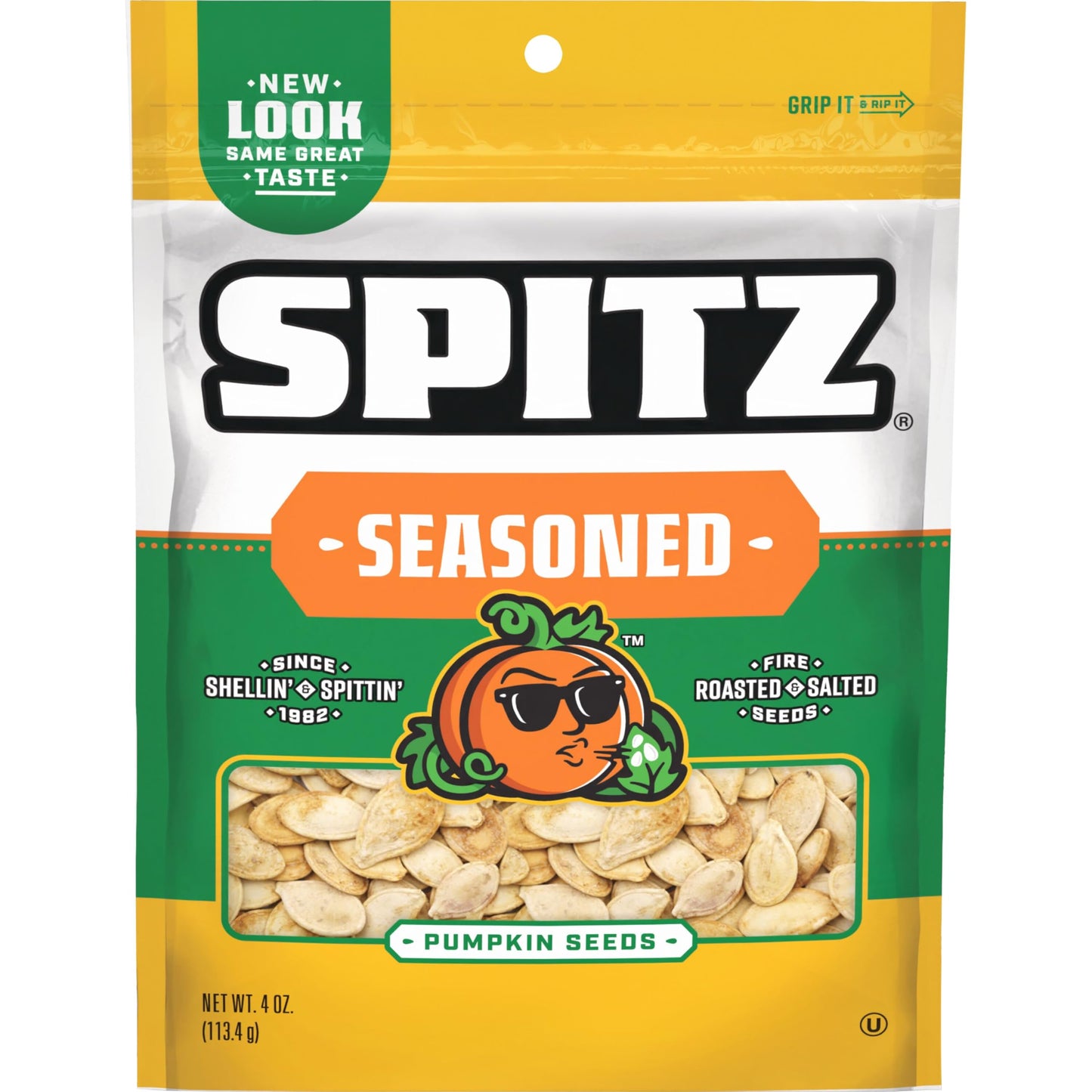 Spitz Pumpkin Seeds, Seasoned, 4 Oz Snack Bag