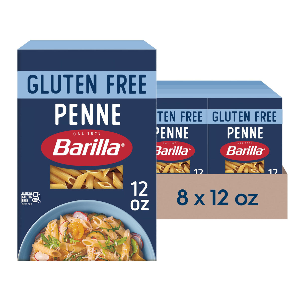 Barilla Gluten Free Penne Pasta, 12 Oz (Pack Of 8)