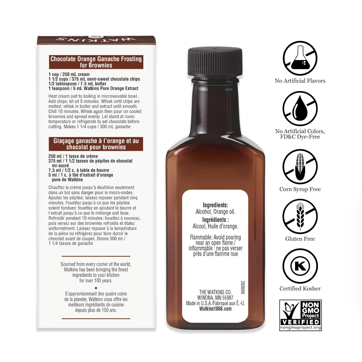 Watkins Pure Orange Extract, 2 Oz. Bottles, Pack Of 6 (Packaging May Vary)