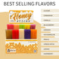 The Honey Jar - Traditional Honey Stick Retail Display With 500 Assorted Honey Sticks Perfect For Gift Shop, Grocery Store, Bout