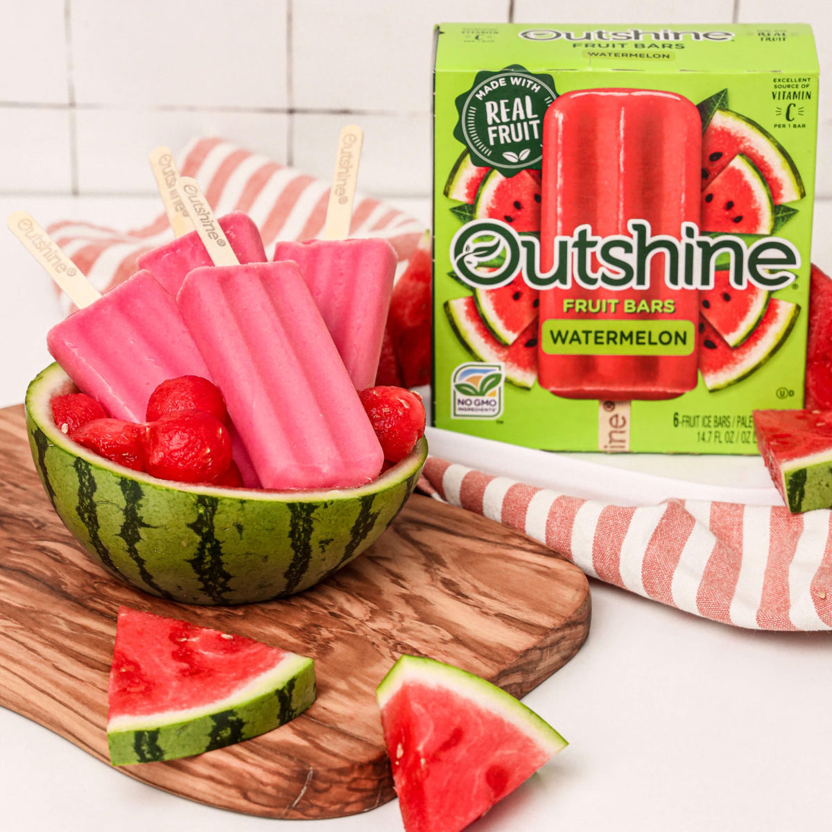 Outshine, Watermelon Frozen Fruit Bars, 6 Count (Frozen)