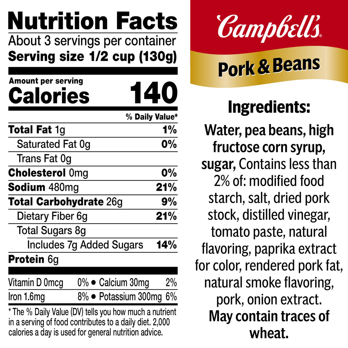 Campbells Pork and Beans, 14.8 Oz Can (Pack of 5)