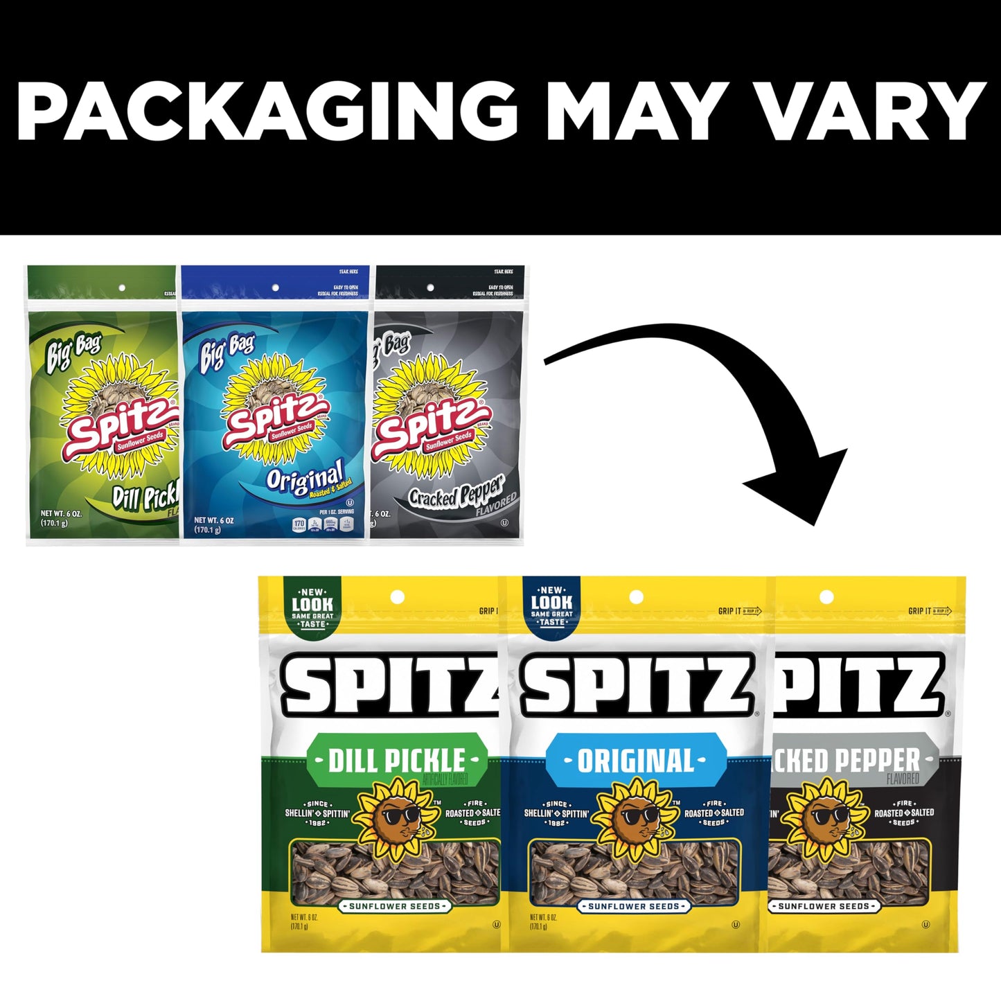 Spitz Sunflower Seeds, Dill Pickle, 6 Ounce (Pack of 9)