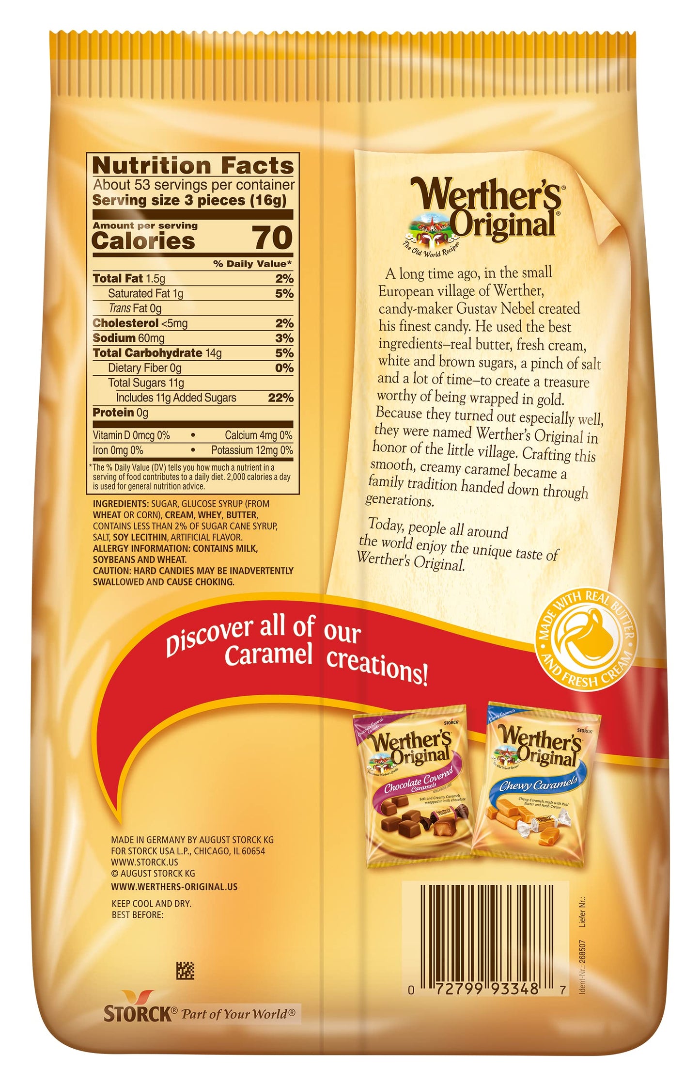 Werther'S Original Caramel Hard Candies, 30Oz