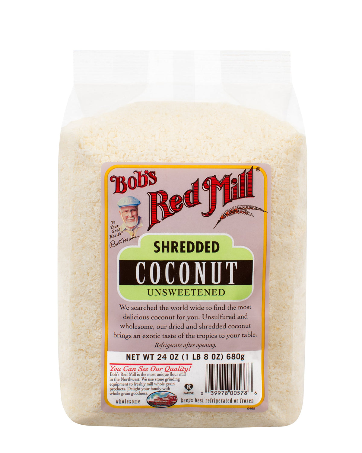 Bobs Red Mill Shredded Coconut (Unsweetened), 24 Ounce (Pack of 4)