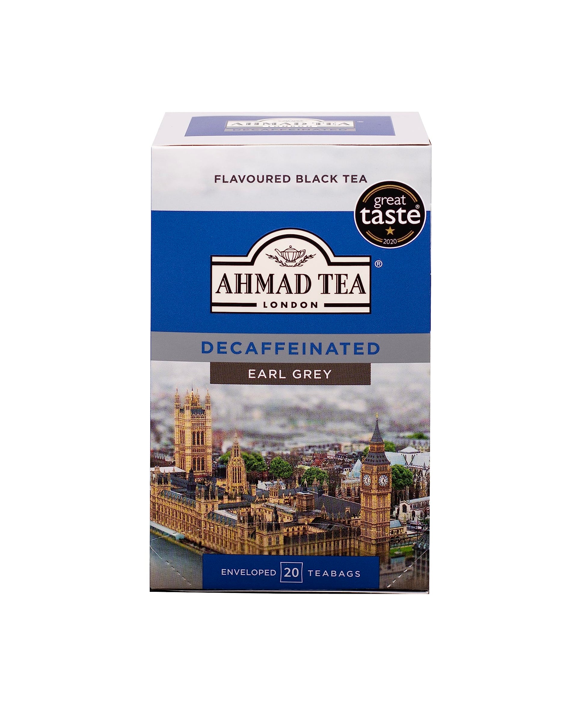 Ahmad Tea Decaffeinated Earl Grey Tea 20 Count Brown Aluminium Foil Envelopes M12501