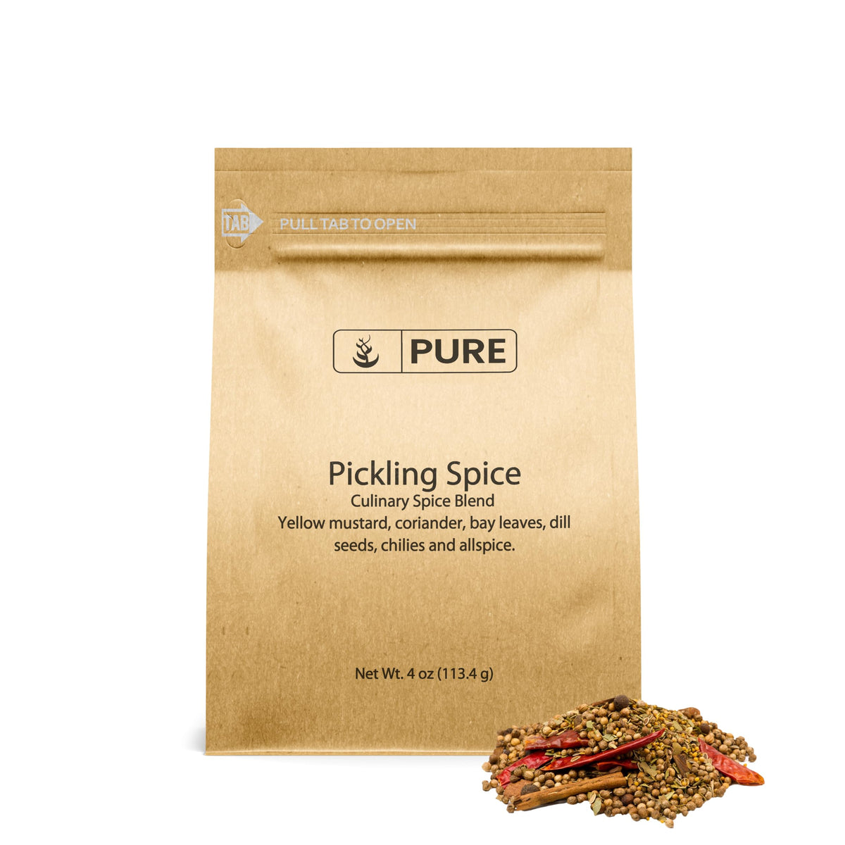 Pure Original Ingredients Pickling Spice (4 oz) Culinary Spice Blend, Authentic Flavor, Non GMO