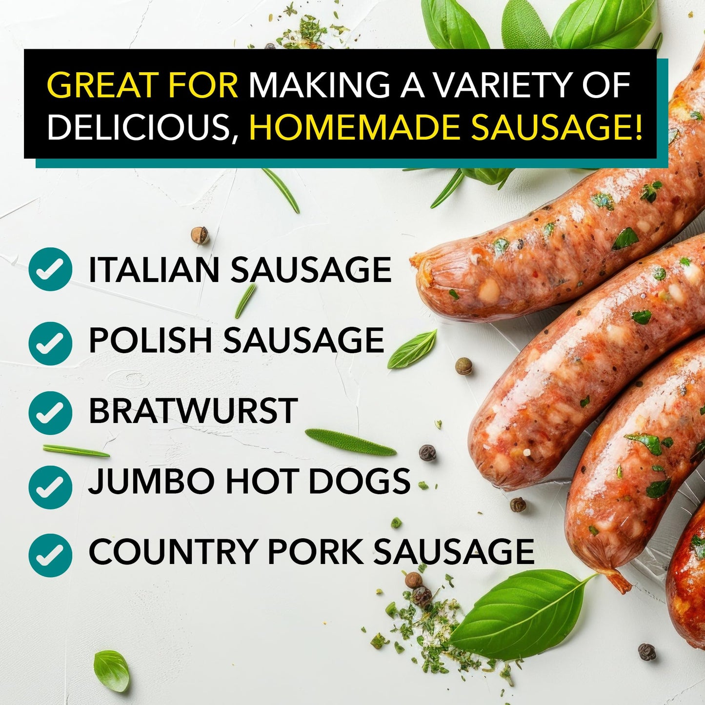 The Sausage Maker Natural Hog Sausage Casings, 32-38mm, Edible Casing for Sausage Making, 25 lb Pack, Model 4907