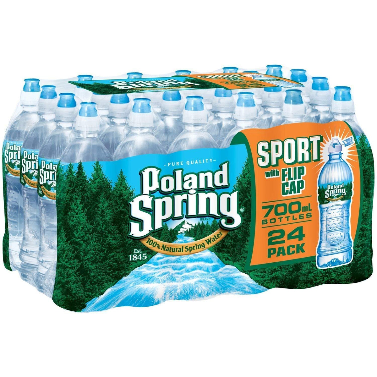 Poland Spring Water ,Sport With Flip Cap 23.7 Oz ( Pack Of 24 )