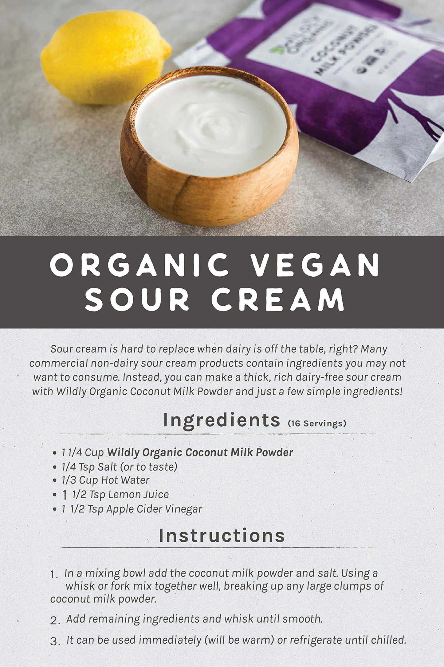 Wildly Organic Coconut Milk Powder 8 Oz Bag - Organic, Dairy-Free, Dry Milk Powder, Unsweetened, Dehydrated, Gluten-Free, Soy-Fr