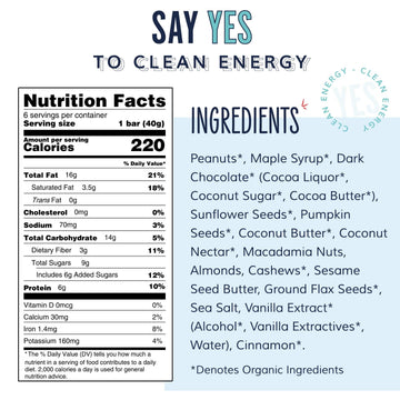 The Yes Bar Peanut Butter Dark Chocolate - Plant Based Protein, Decadent Snack Bar - Vegan, Gluten Free, Dairy Free, Low Sugar,