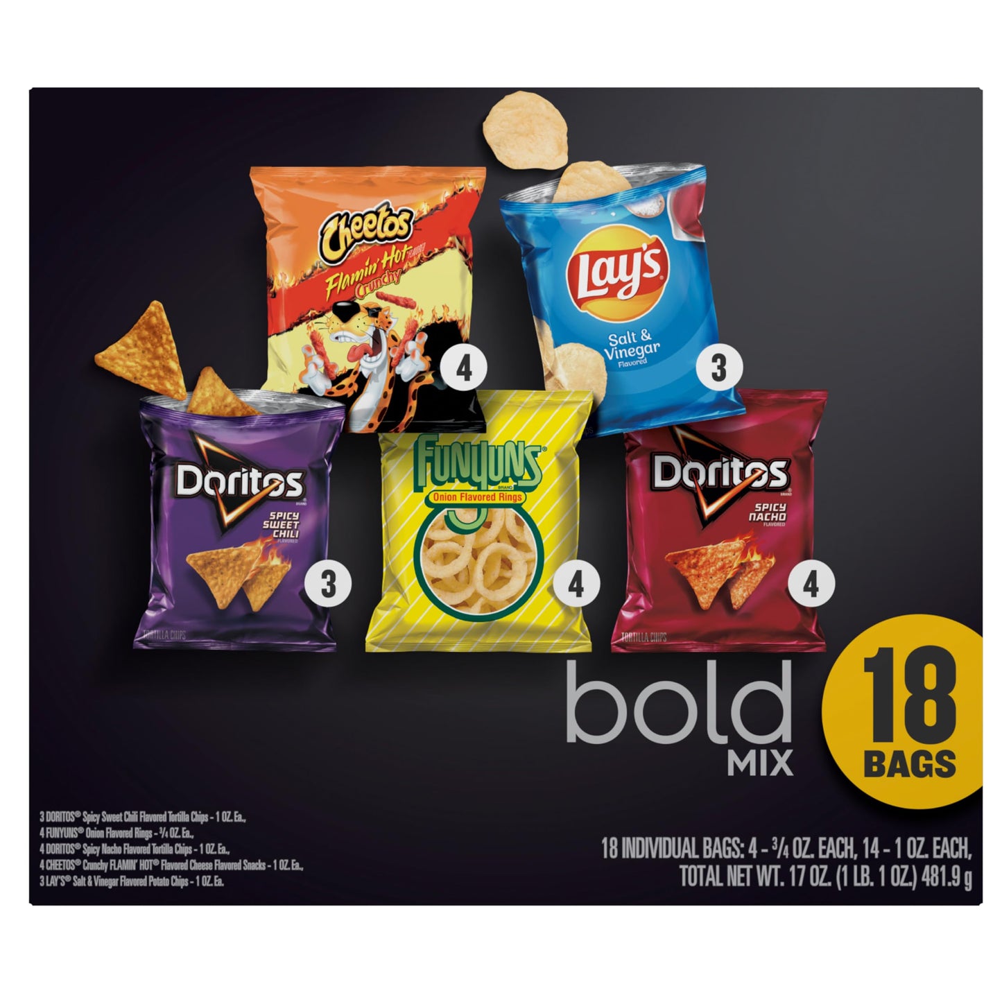 Frito-Lay Bold Mix Variety Pack Box 18ct