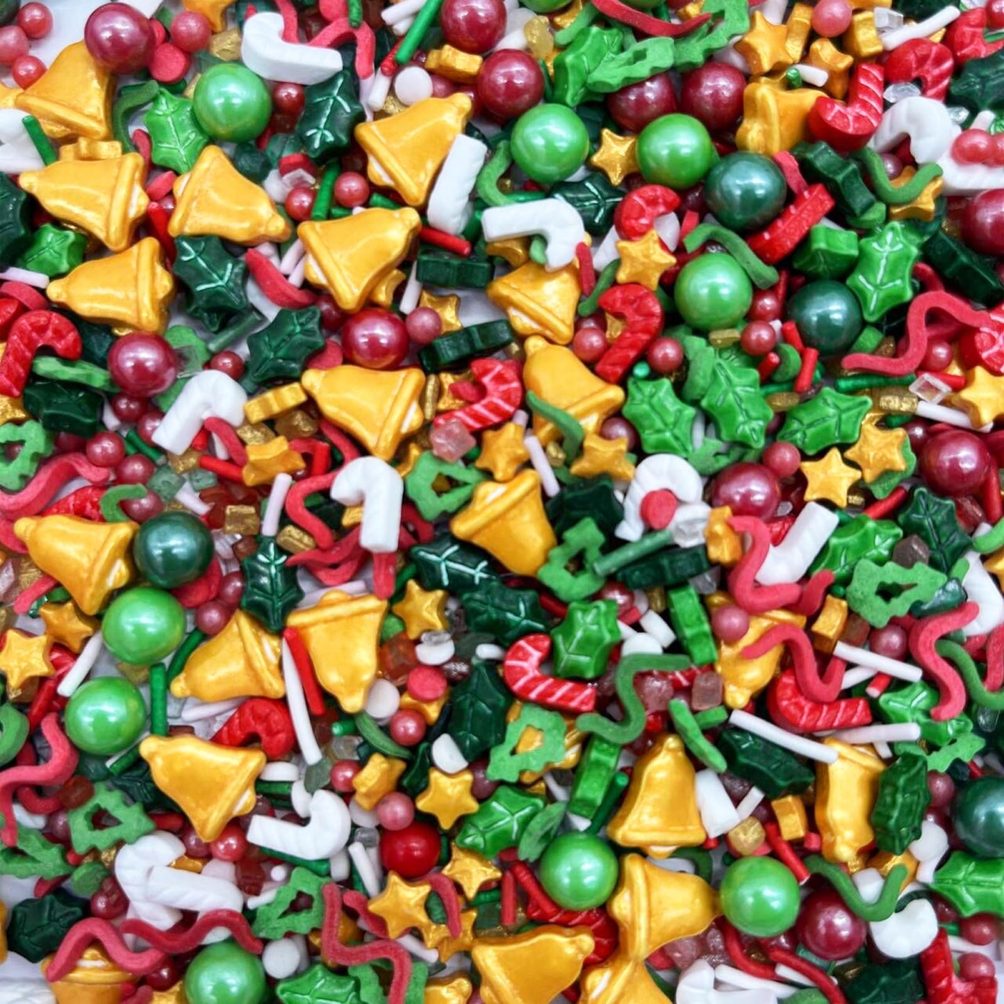 Christmas Tree Sprinkles Small Bell Candy Sugar Sprinkle Red And Green Sprinkles Cake Decorations Cupcake Toppers Cookie Decorat