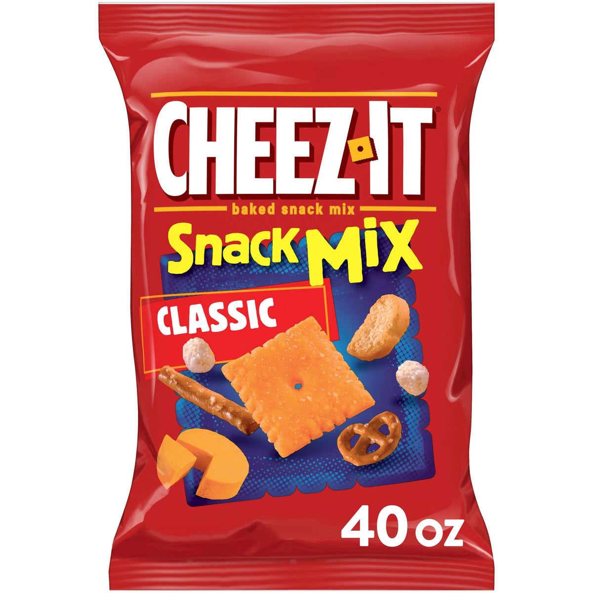 Cheez-It Snack Mix, Lunch Snacks, Office And Kids Snacks, Classic, 40Oz Bag (1 Bag)