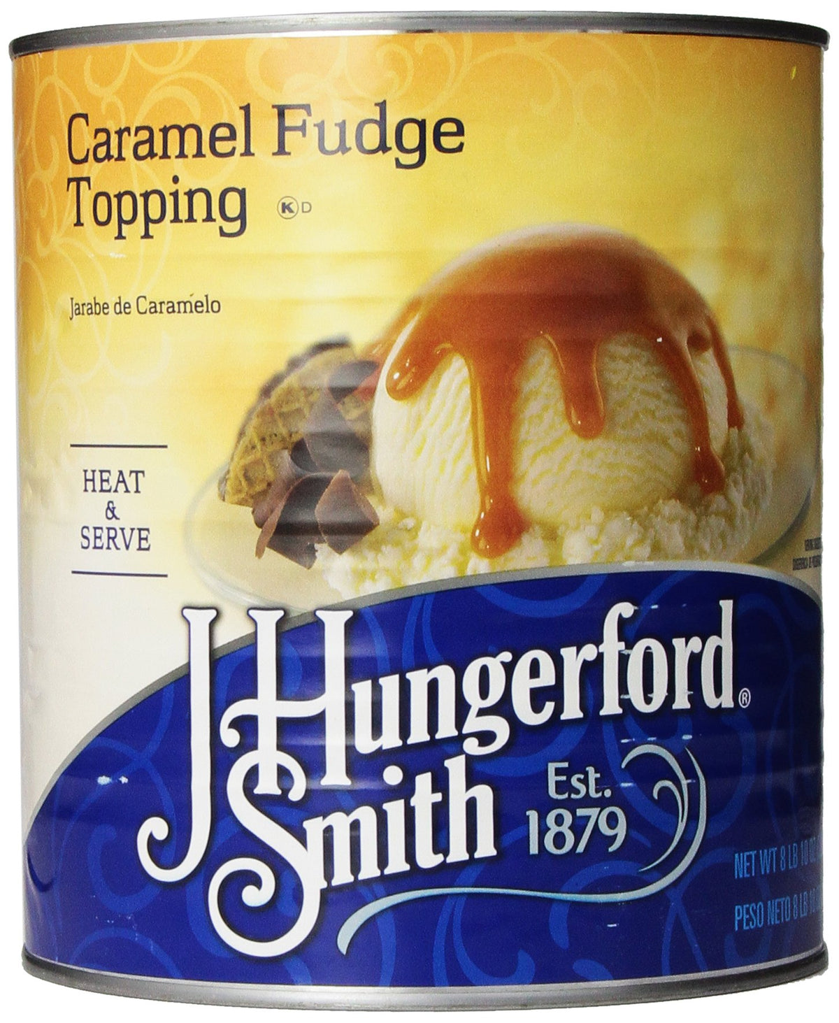 J. Hungerford Smith Fudge Topping, Caramel, 138 Ounce