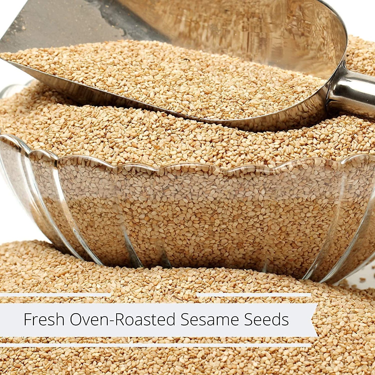 Natural Toasted Whole Sesame Seeds By It'S Delish, 20 Oz Large Jar - Natural Gluten-Free Fresh Oven Roasted White Sesame - Resta