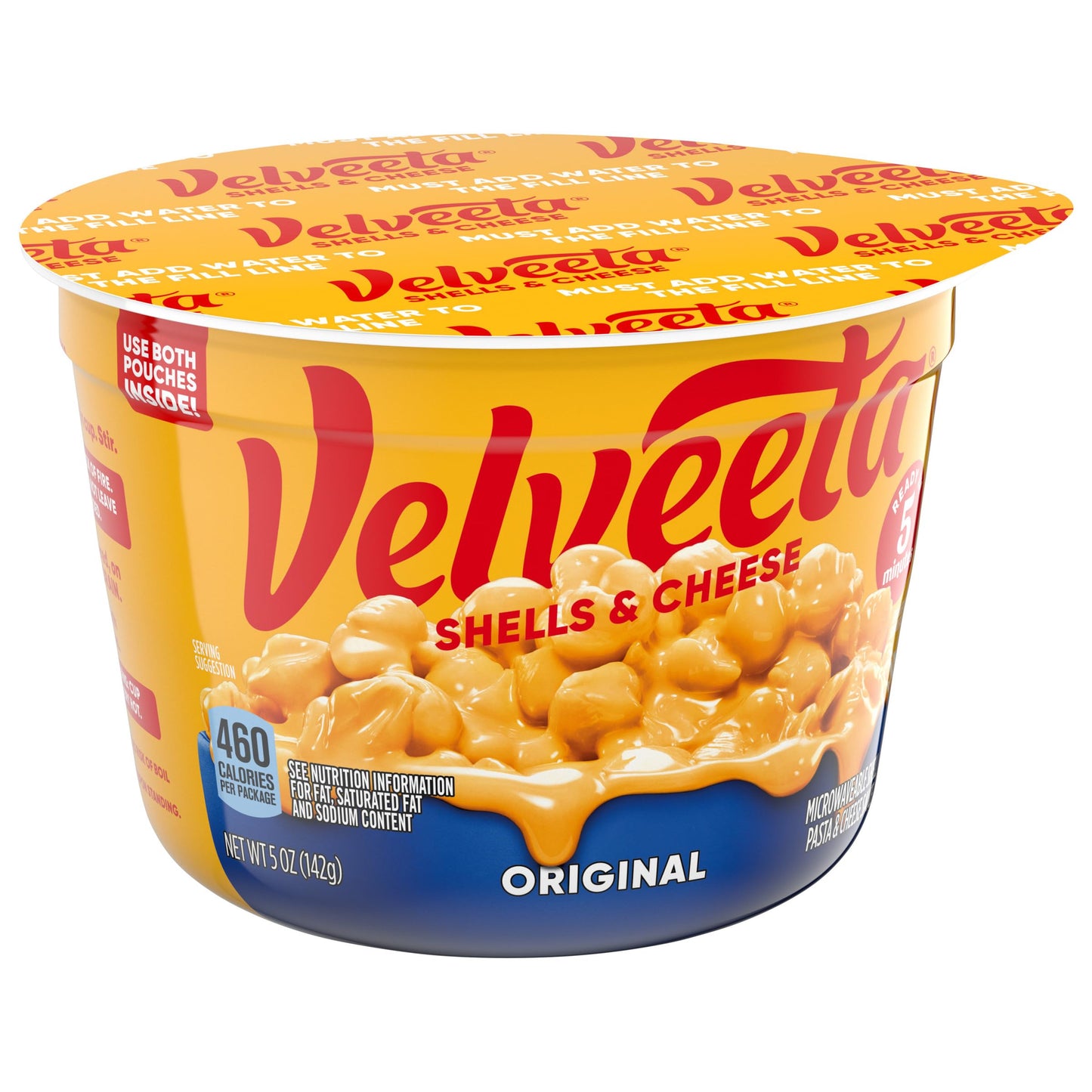 Velveeta Shells & Cheese Original Microwaveable Shell Pasta & Cheese Sauce Big Cup, 5 oz Cup