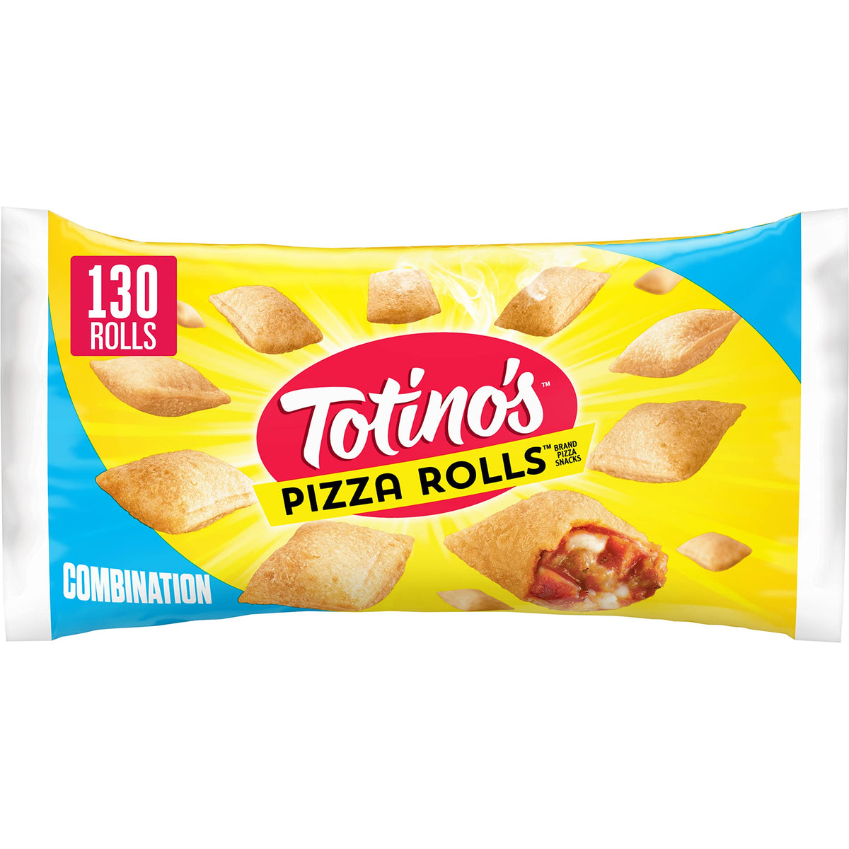 Totinos Pizza Rolls, Combination Flavored, Frozen Snacks, 130 Rolls, 63.5 oz