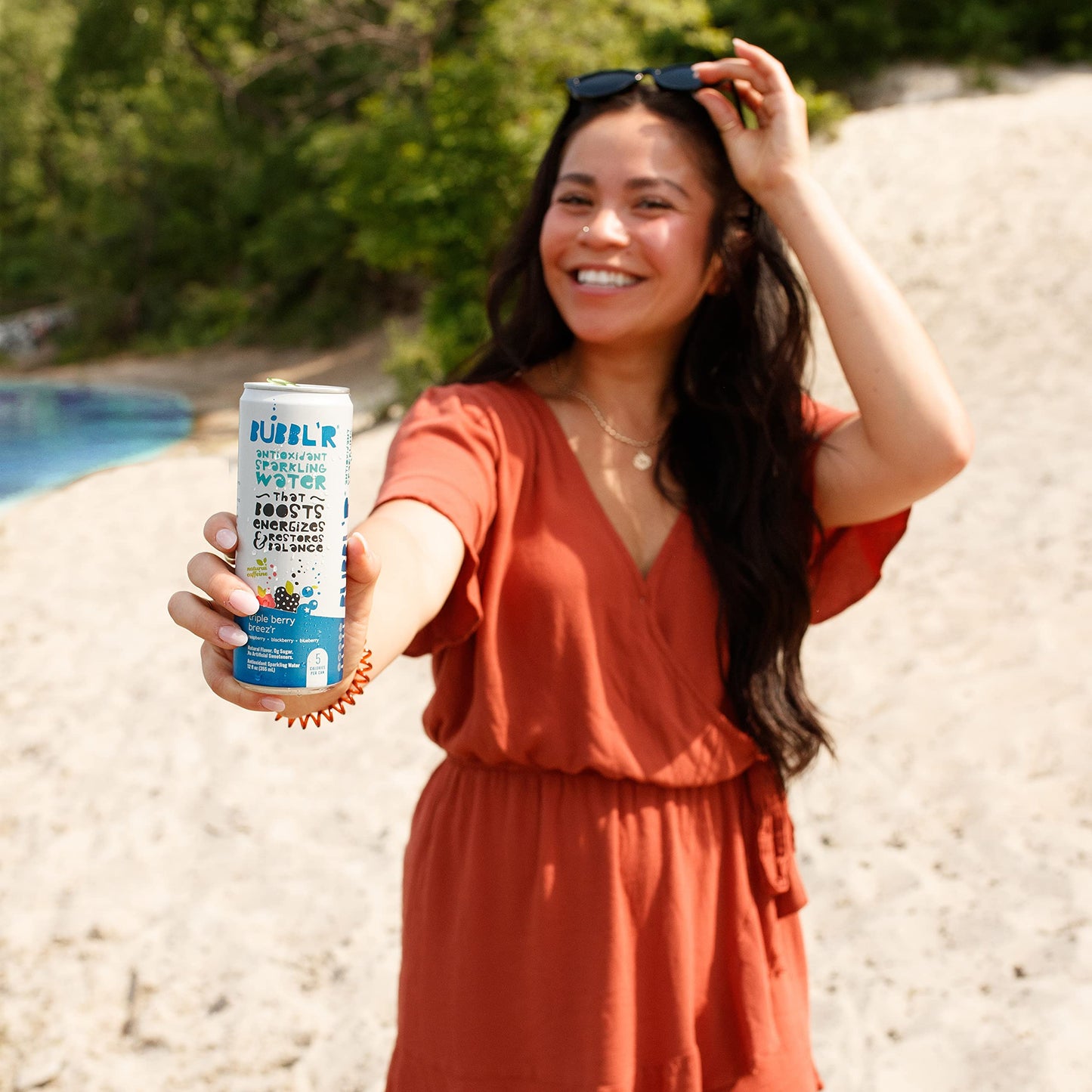 Bubblr Antioxidant Sparkling Water, Triple Berry, 12 Fl Oz Cans, 12 Count, 0g Sugar, Gluten Free, All Natural Flavors