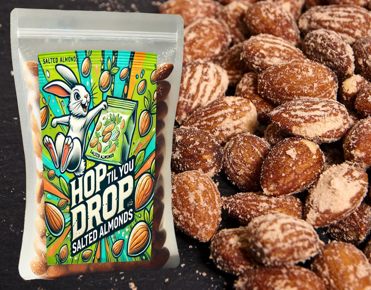 Gears Out Gourmet Salted Roasted Almonds Snack Pack - 8 oz Protein-Packed   for Easter Gifting