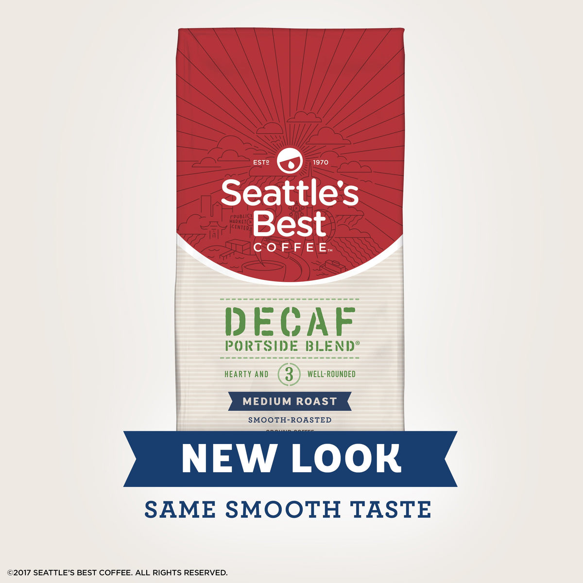 Seattles Best Coffee Decaf Portside Blend Medium Roast Ground Coffee, 12-Ounce Bag