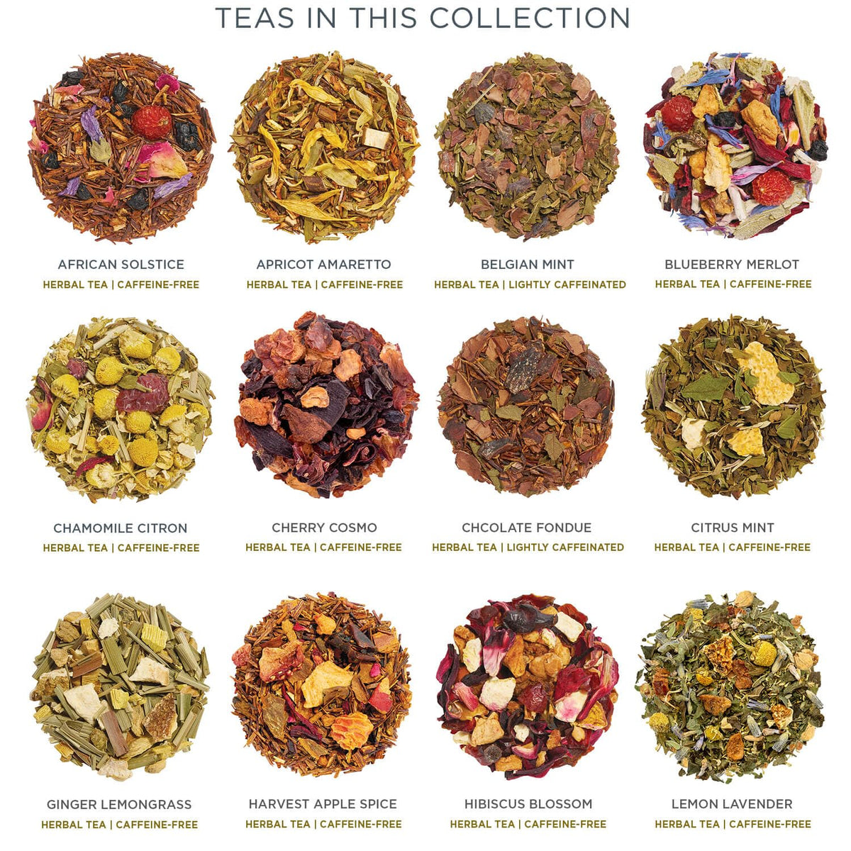 Tea Forte Herbal Tea Advent Calendar Gift Set; 24 Individually Wrapped Handcrafted Assorted Pyramid Infuser Tea Bags With Numbered Doors, Warming Joy (Herbal)