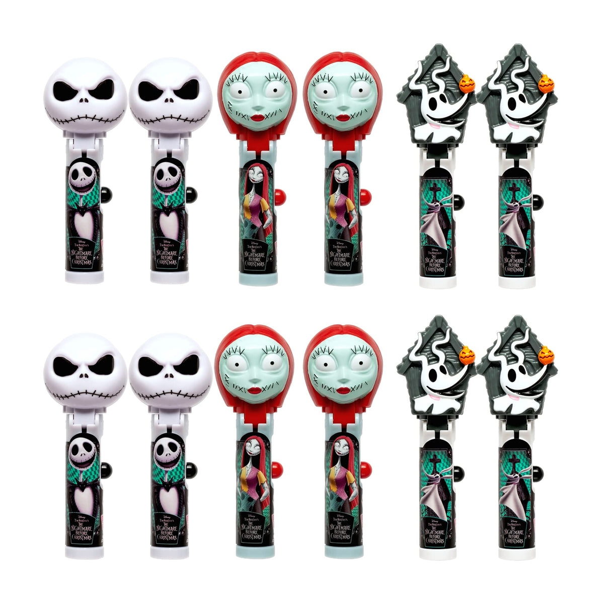 Nightmare Before Christmas Lollipop Holder 12 Count | Collectable Toy Lollipop Case | Party Favors for Halloween, Goodie Bags, P