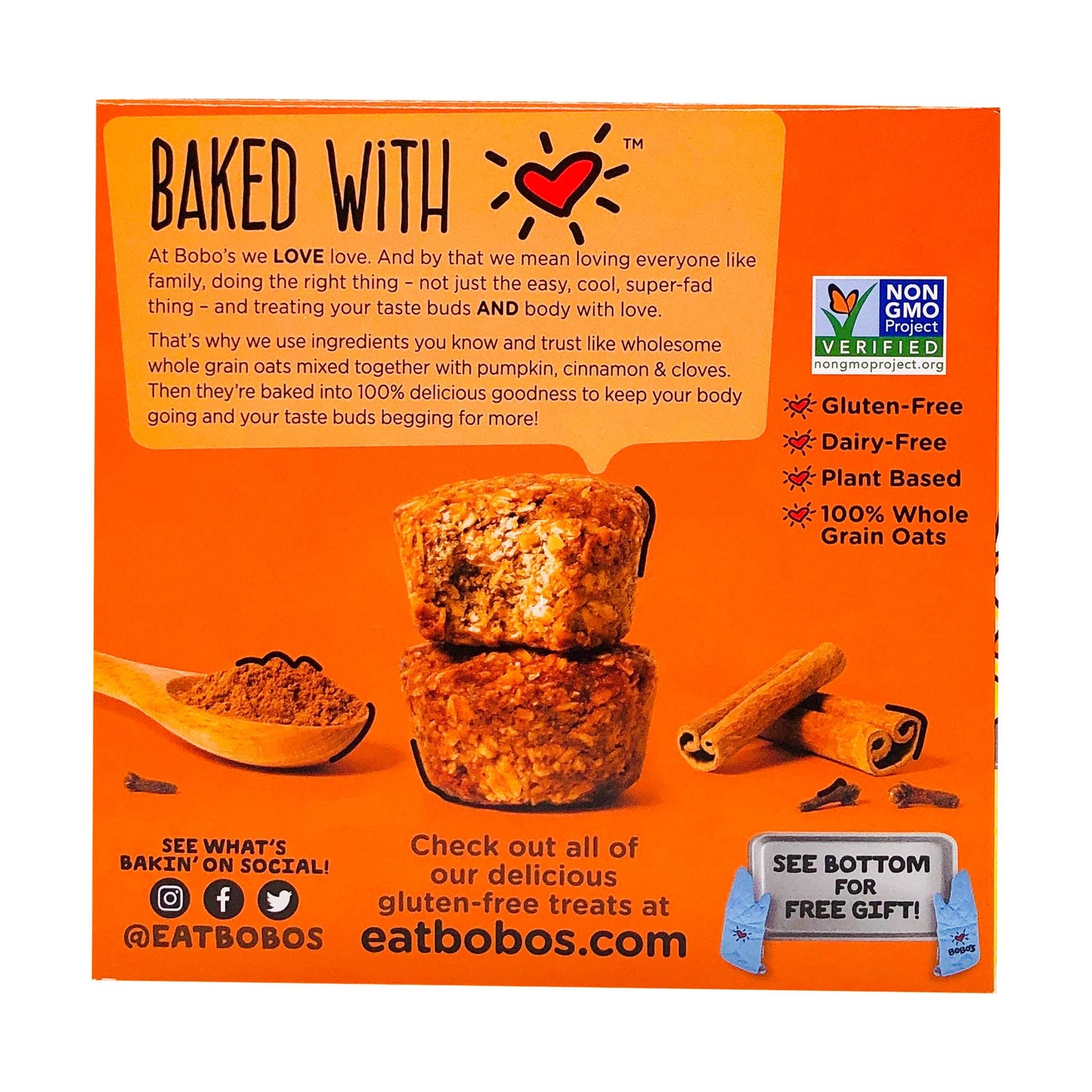 Bobo's Pumpkin Spice Oat Bites, 13 Ounce - Delicious Oat Bars, Perfect Snack