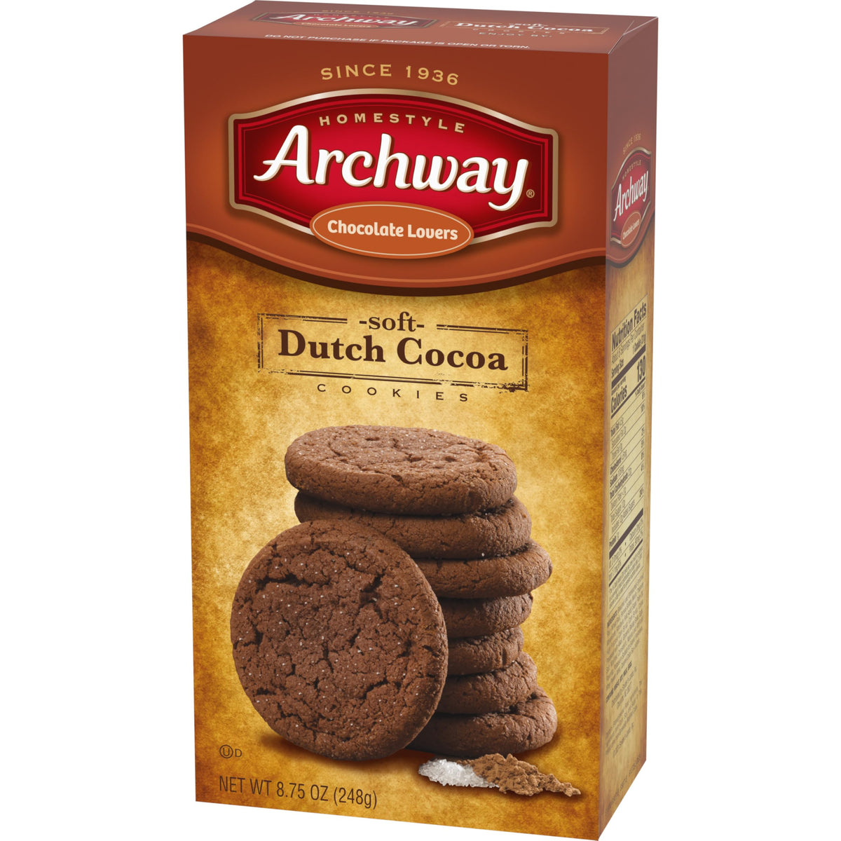 Archway Cookies, Soft Dutch Cocoa Cookies, 8.75 Oz (Pack of 4)