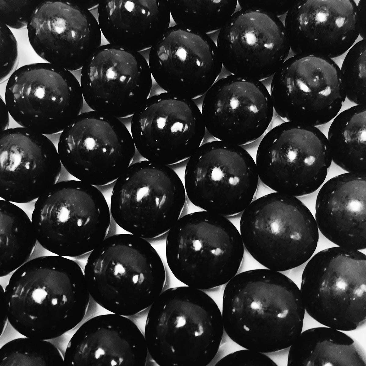 Large 1" Black Gumballs - 2 Pound Bag - Approximately 120 Gumballs Per Bag