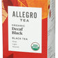 Allegro Tea, Organic Decaf Black Tea Bags, 20 ct (Pack of 2)