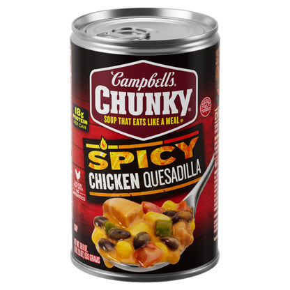 Campbell's Chunky Soup, Spicy Chicken Quesadilla Soup, 18.8 oz Can
