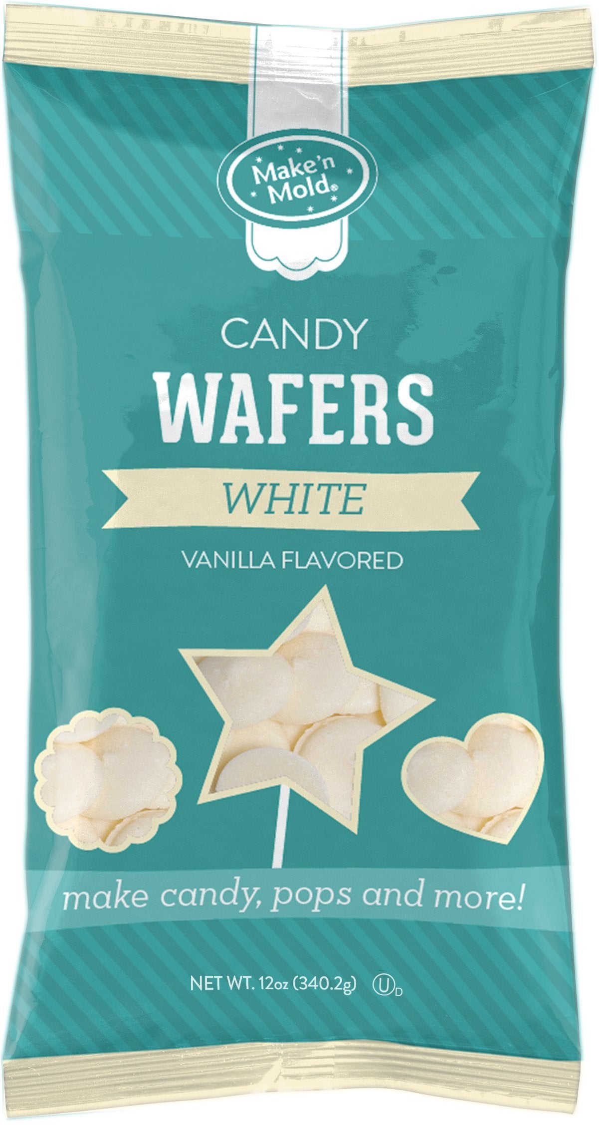 Maken Mold Vanilla-Flavored Melting Candy Wafers White, 12 Ounce