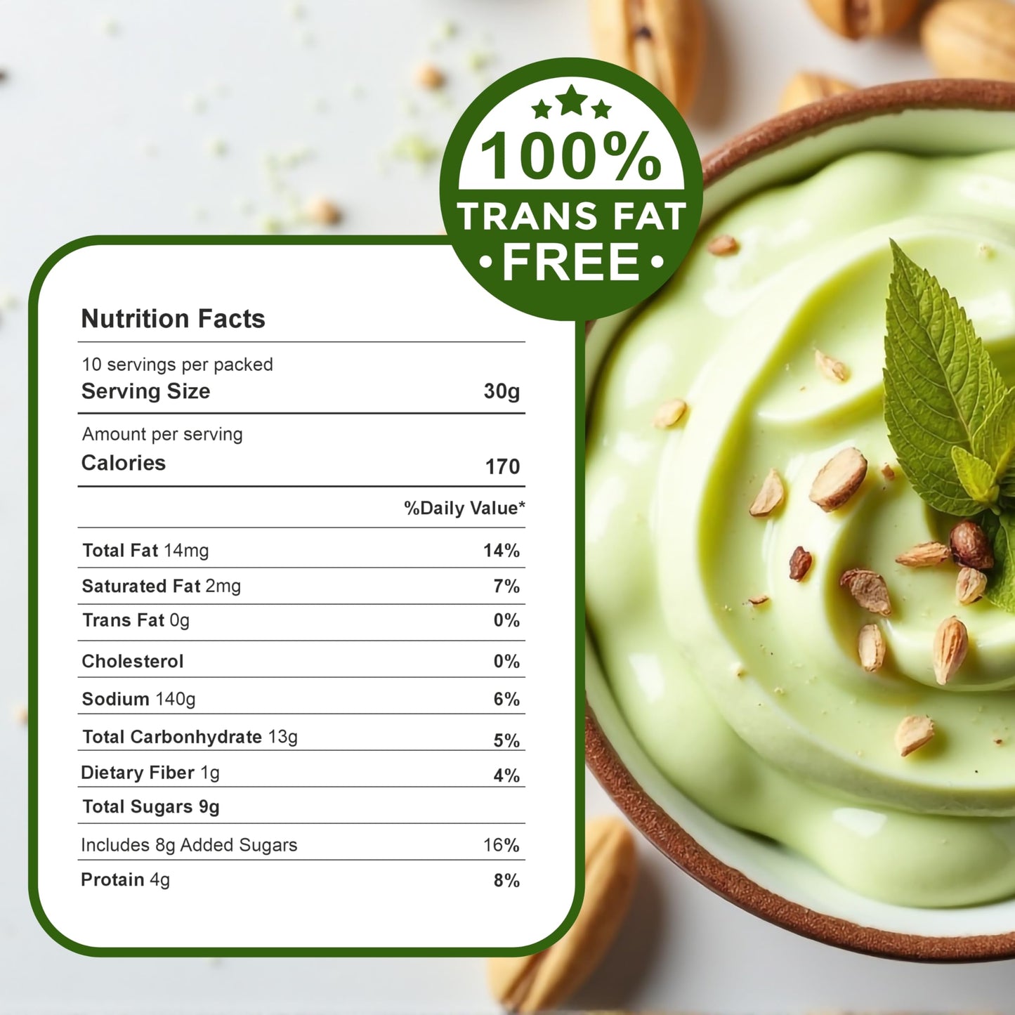ISTANBUL PREMIUM EATABLES Pistachio Cream, 10.5 oz (300 g) Box of 10, Green, Ideal for Desserts and Snacks