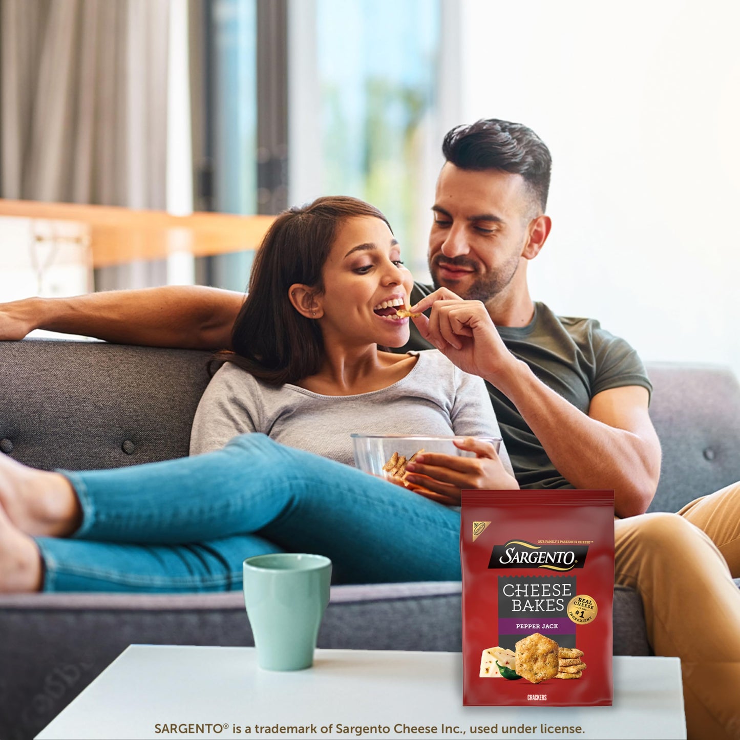 Sargento Cheese Bakes Pepper Jack Crackers, Cheese Crackers, Lunch Snacks, Bulk Snacks, 6-4.5 oz Bags