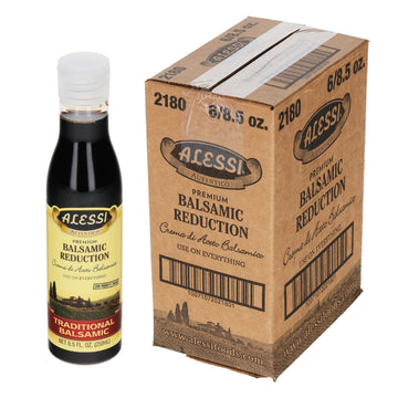 Alessi Balsamic Vinegar Reduction, Autentico From Italy, Ideal On Caprese Salad, Fruits, Cheeses, Meats, Marinades, Traditional Balsamic (Traditional Balsamic, 8.5 Fl Oz (Pack Of 6))