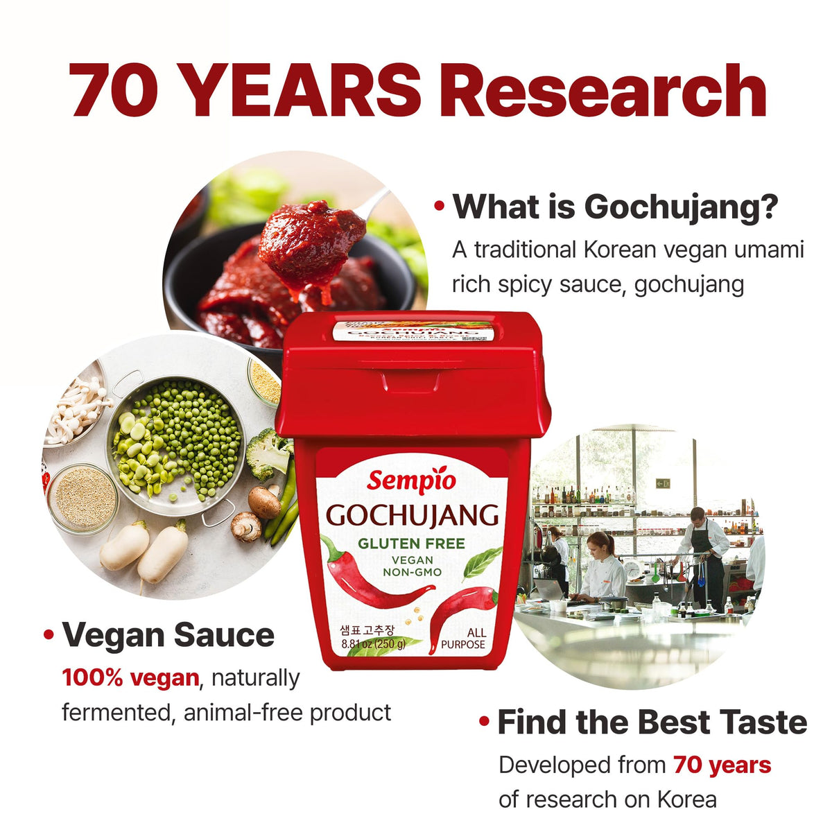 Sempio Gluten-Free Gochujang - Korean Red Chili Pepper Paste, Spicy, Sweet And Savory Sauce, Traditional Fermented Condiment For