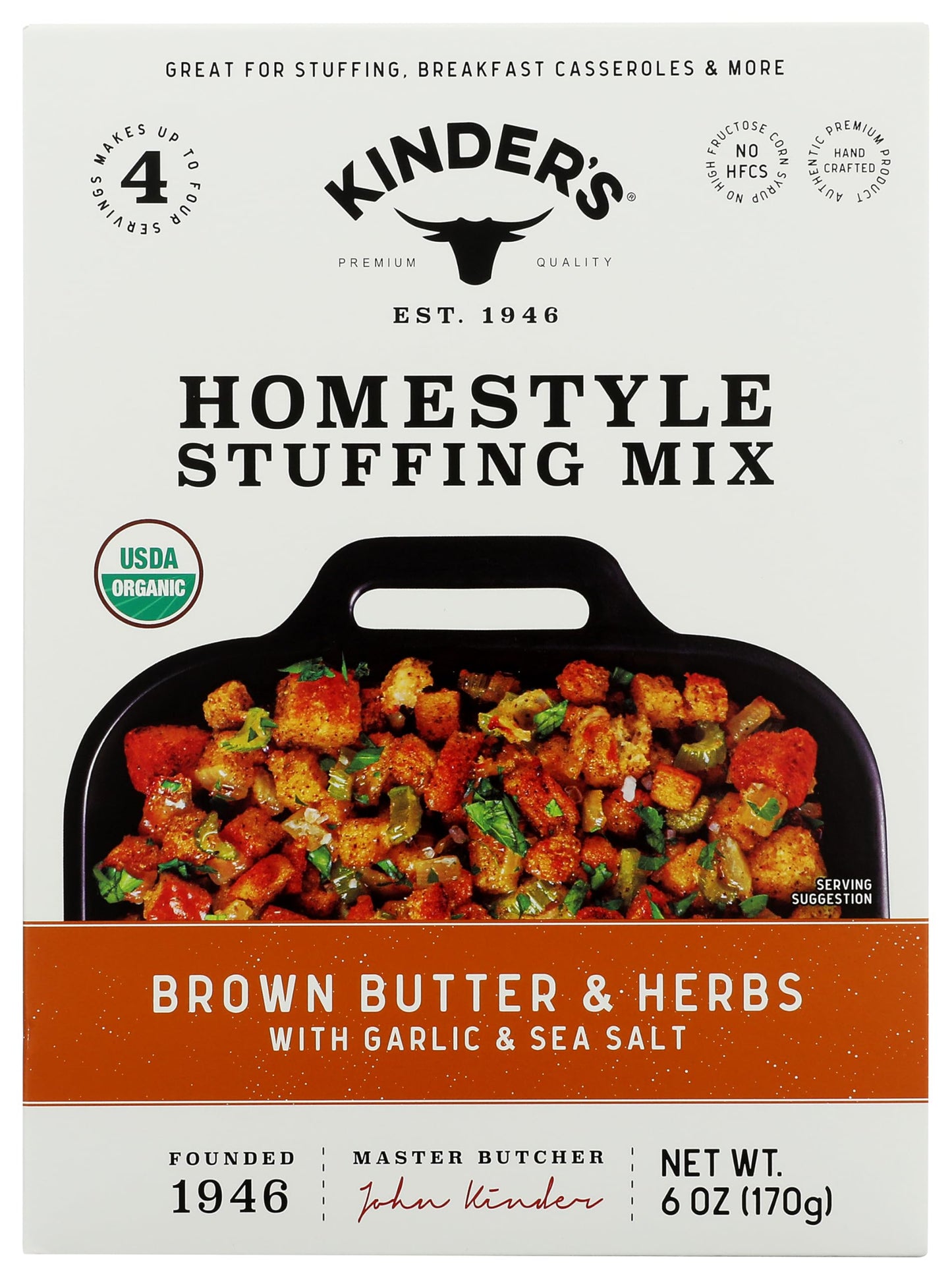 KINDERS Organic Stuffing Brown Butter & Herbs  6 OZ