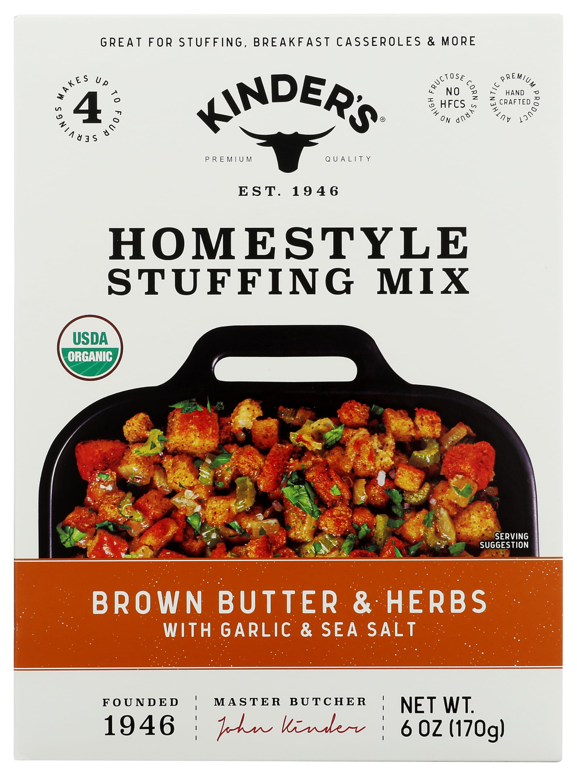 KINDERS Organic Stuffing Brown Butter & Herbs  6 OZ