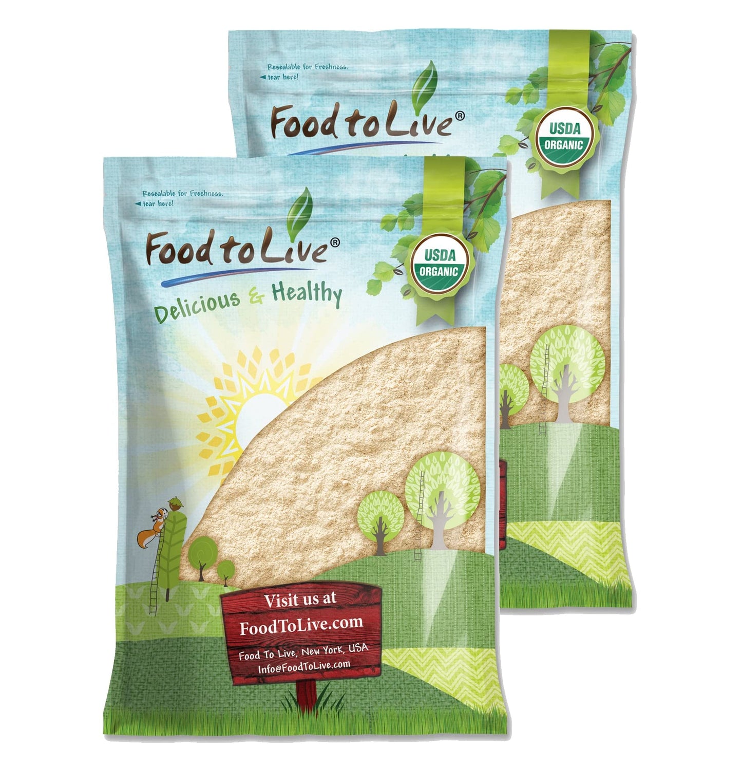 Food to Live Organic Green Pea Flour, 20 Pounds - Non-GMO, Finely Ground, Pure, Raw, Keto, Nutritious Vegan Powder in Bulk. Good