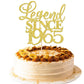 Rsstarxi Cake Topper - Legend Since 1963, Gold Glitter, for 60th Birthday and Anniversary Parties, Model XM310-gold 1963