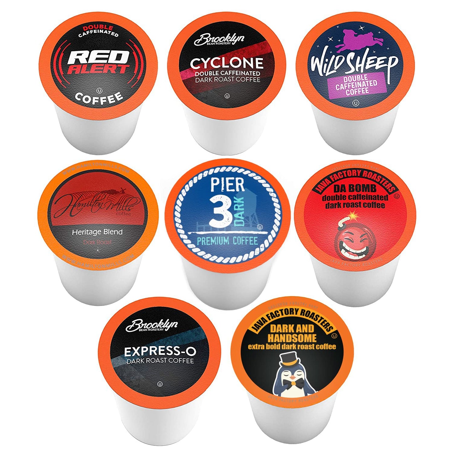Two Rivers Coffee Variety Pack for Keurig K Cup malt-inspired, 40 Count, High Caffeine Coffee, Strong and Regular Blend