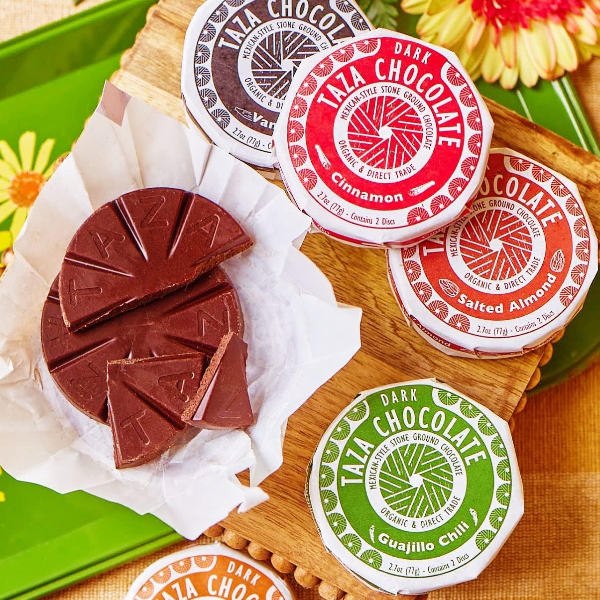 Taza Chocolate Organic Mexicano Disc 50% Dark Chocolate, Vanilla, 2.7 Oz, Vegan, Pack of 12